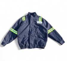 Bulwark FR Men's LG Flame Resistant Blue Bomber Hi Viz Safety Jacket Workwear