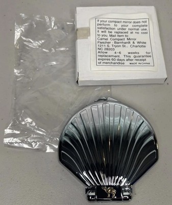 Vintage Camel Cigarettes Promo Clam Shell Compact Double Travel Mirror w/box