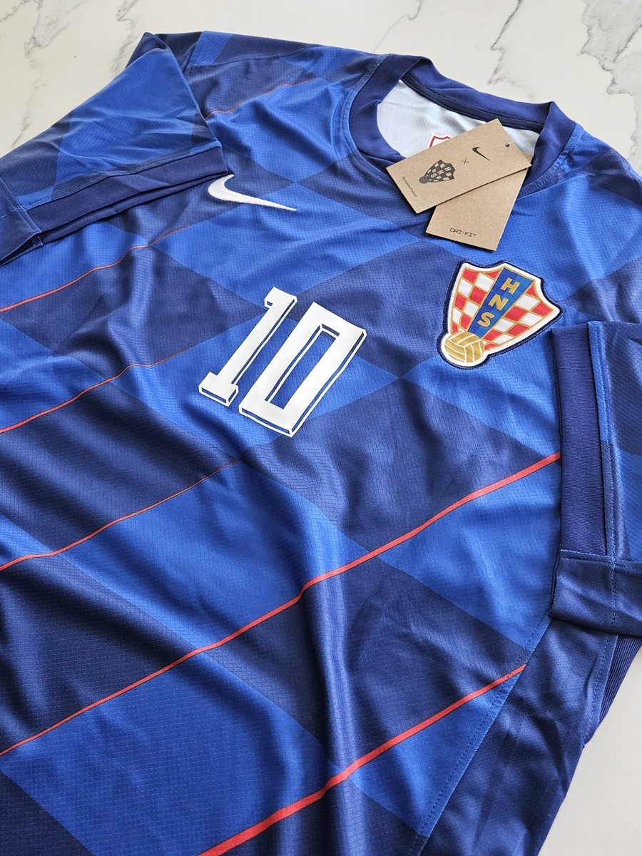 Luka Modric #10 Blue Croatia National Team Mens Extra Large Jersey