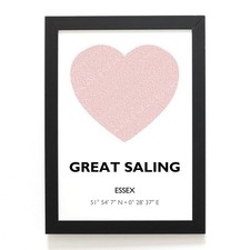 A4 PRINT - Great Saling, Essex - Word Heart Design - TL7025