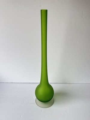 Frosted Matte Carlo Moretti Satinato Pencil Neck Vase