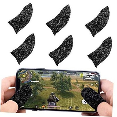 Newseego for Mobile Game Controller Finger Sleeve Sets [6 Pack], Anti Black