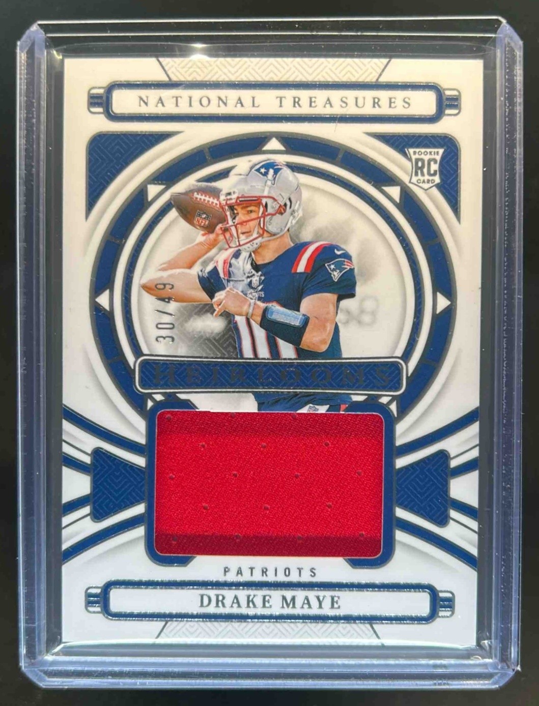2024 National Treasures Drake Maye Heirlooms RC Rookie #30/49 Patriots