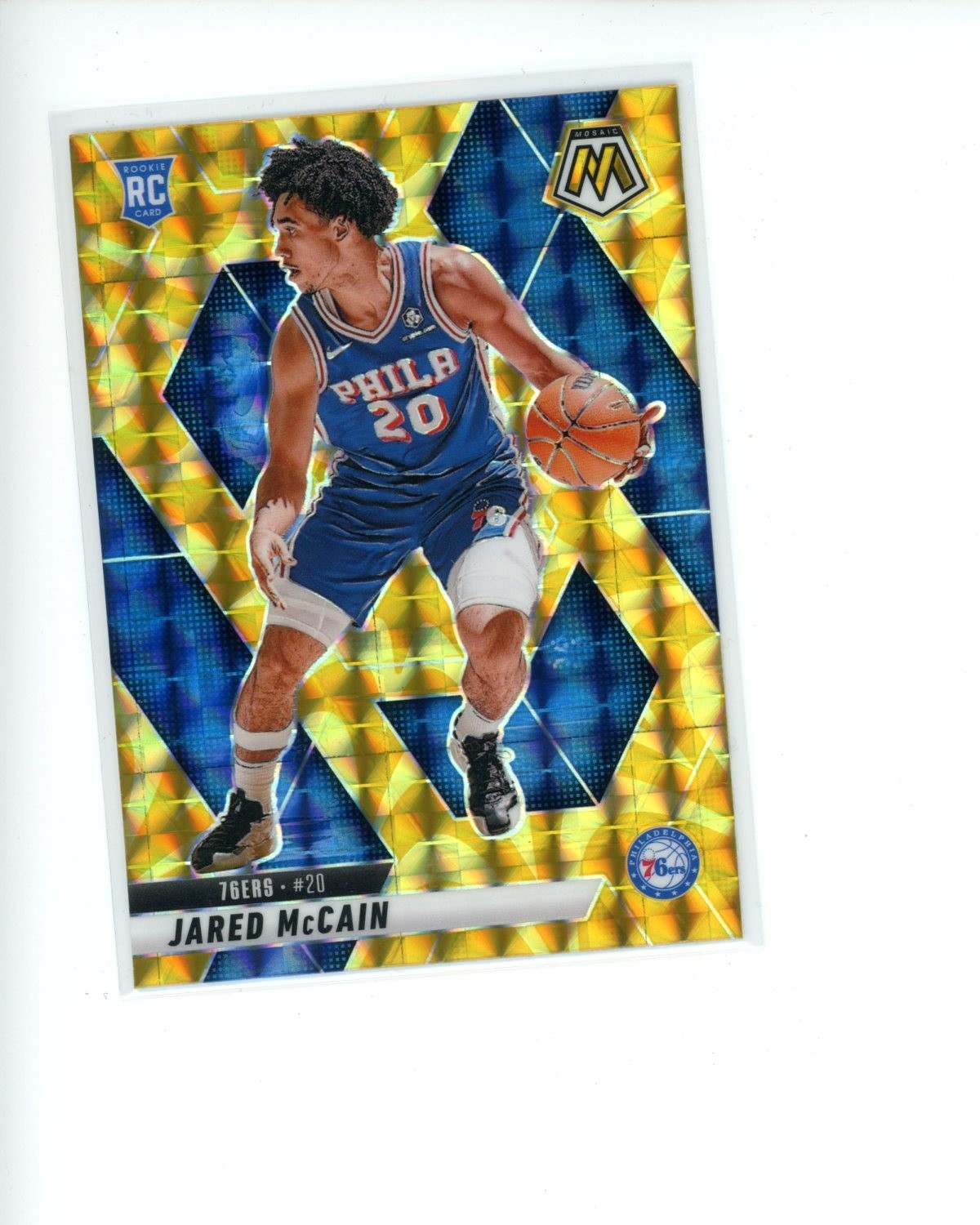 2024-25 Panini Mosaic Yellow Reactive Prizm #228 Jared McCain Rookie RC