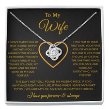 To My Wife Necklace, Gift For Wife, Anniversary Gift For Wife, Necklace For Wife