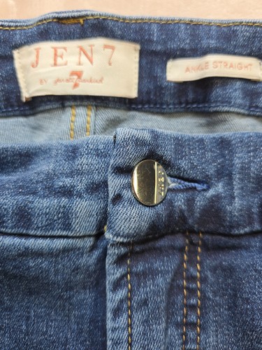 Jen7 by 7 All Mankind Ankle Straight Jeans Scalloped Hem Womens Size 14 - Picture 8 of 11