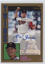 2019 Topps 1984 Baseball Series 2 Gold 8/50 Jose Berrios #84A-JBS Auto 13iq