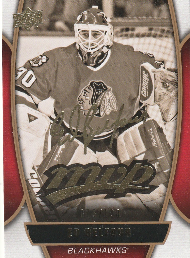 ED BELFOUR 2013-'14 UPPER DECK MVP  GOLD SCRIPT  75/100