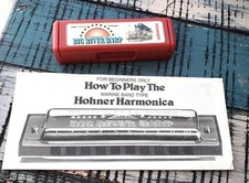 Vintage HOHNER Harmonica Big River Harp Made in Germany Used with Instructions