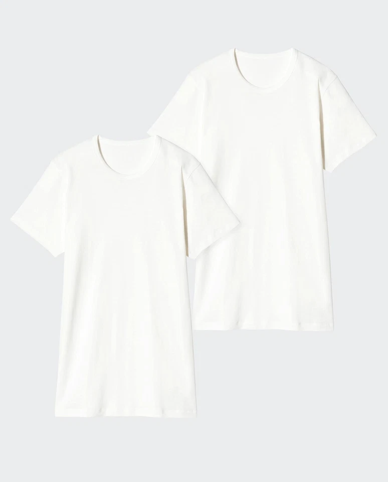 Lot de 2 t-shirts col rond en coton UNIQLO Japon NEUF - Photo 1/1