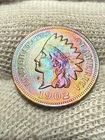 1902 Indian Head Cent Penny, Lustrous Gem AU++ RD Gem Toned Nice Color WOW