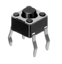 Pack of 10   SKHRABA010    Tactile Switches 4.5mm x 3.8mm 160gf Dark gray stem