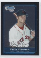 2006 Bowman Draft Chrome Draft Picks Zach Daeges #DP30 11pj