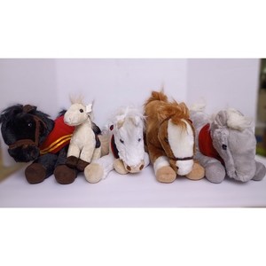 Set of 5 Wells Fargo Legendary Pony Plush Horses Mack, Shamrock, El Toro, Mike