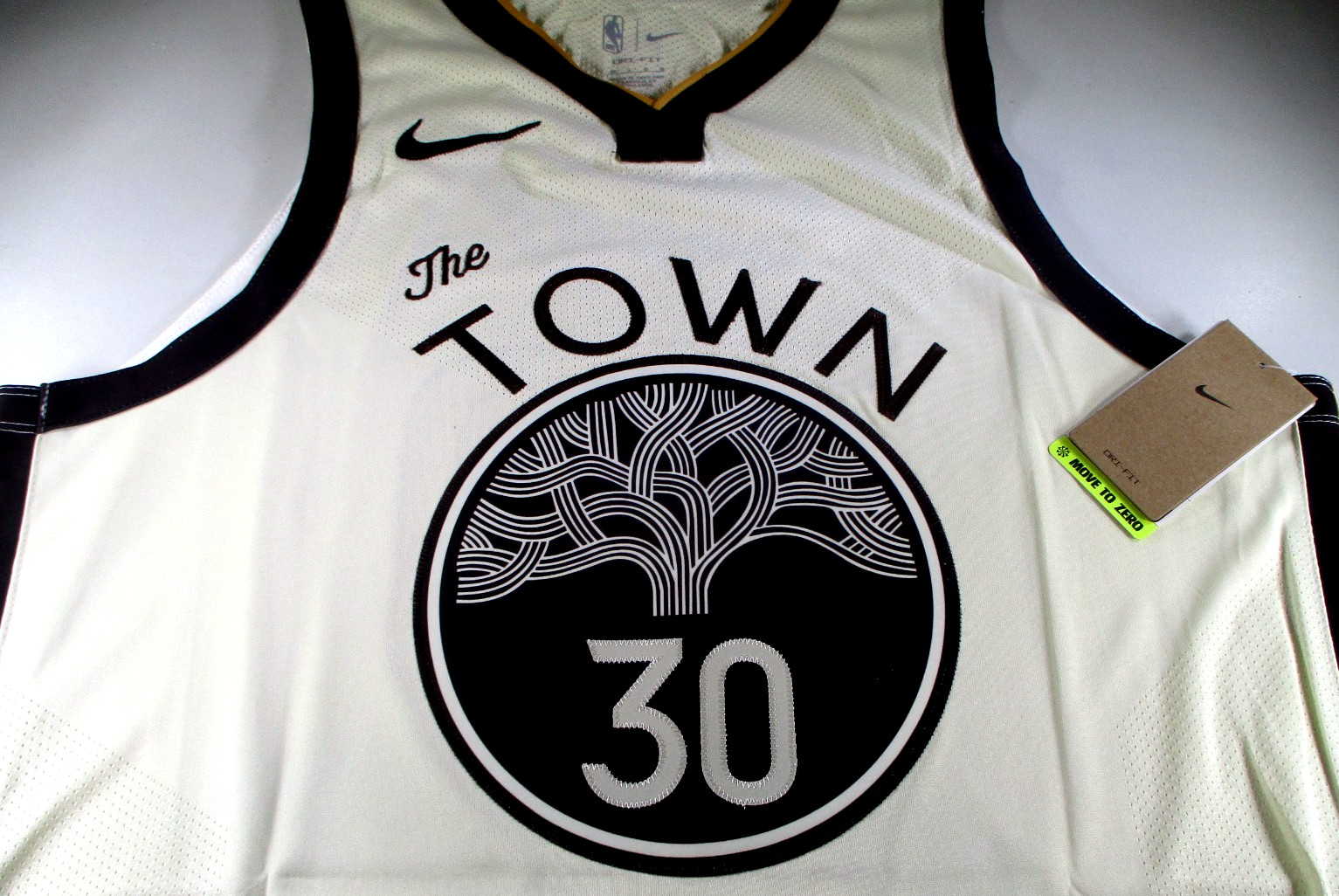 Stephen Curry / Autographed G.S Warriors "The Town" Nike Basketball Jersey / PSA view 5