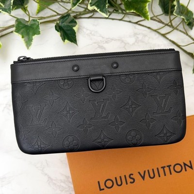 Louis Vuitton Pochette Discovery PM Monogram Shadow Black Bag Used