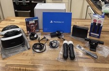 Sony VR1 Virtual Reality Headset Bundle With Box, Motion Controllers, Wires,