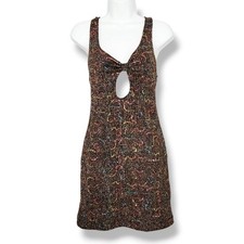 NWT Urban Outfitters Sparkly Sequin Multicolor Bodycon Cutout Halter Dress Small