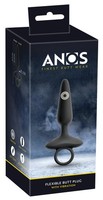 Anos Flexibler Analplug Mit Vibration Schwarz Ø 2,6 Cm