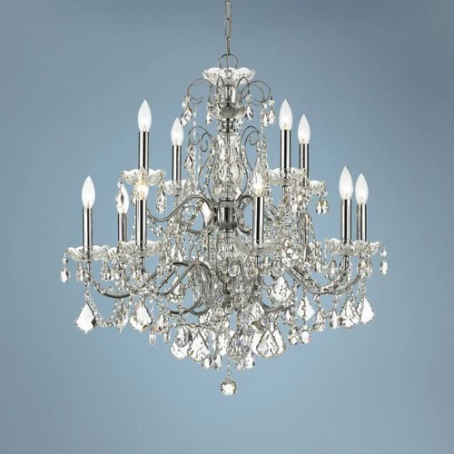 Imperial 29 1/2" Wide Polished Chrome 12-Light Chandelier - Picture 1 of 5