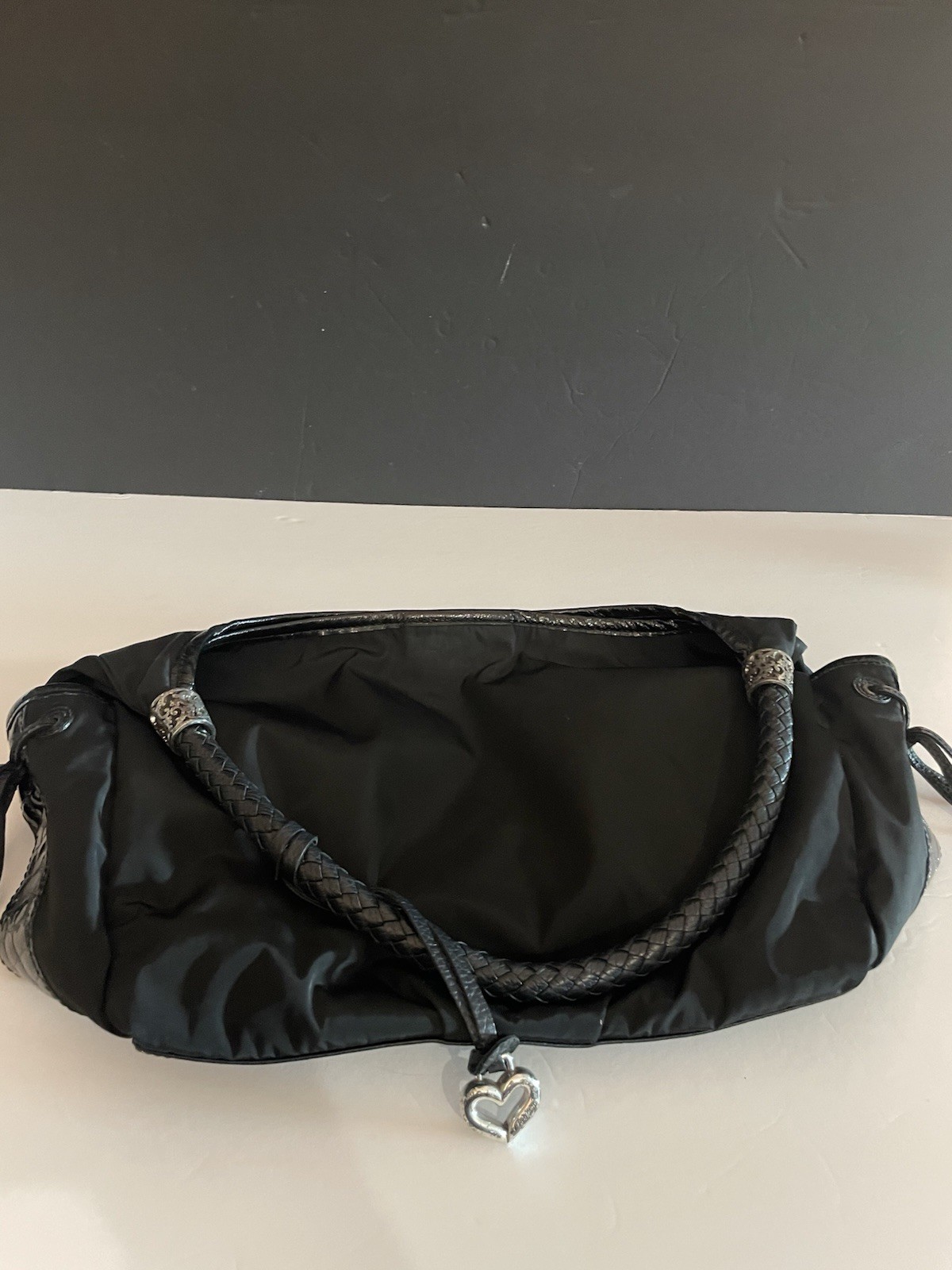 Brighton Medium Shoulder Bag Brown Dark Brown Pebbled Leather