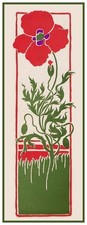 Art Nouveau Poppy Flower by Hans Christiansen...