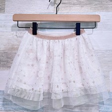 DISNEY Glitter Mickey Fireworks Tulle Tutu Skirt Cream Rose Gold Toddler Girl 3T