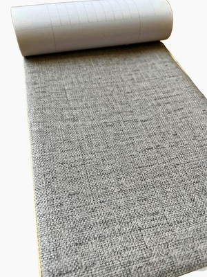 MyFun 48.4 Sq.ft Dark Gray Wallpaper Peel and Stick Fabric Textured Linen Rem...