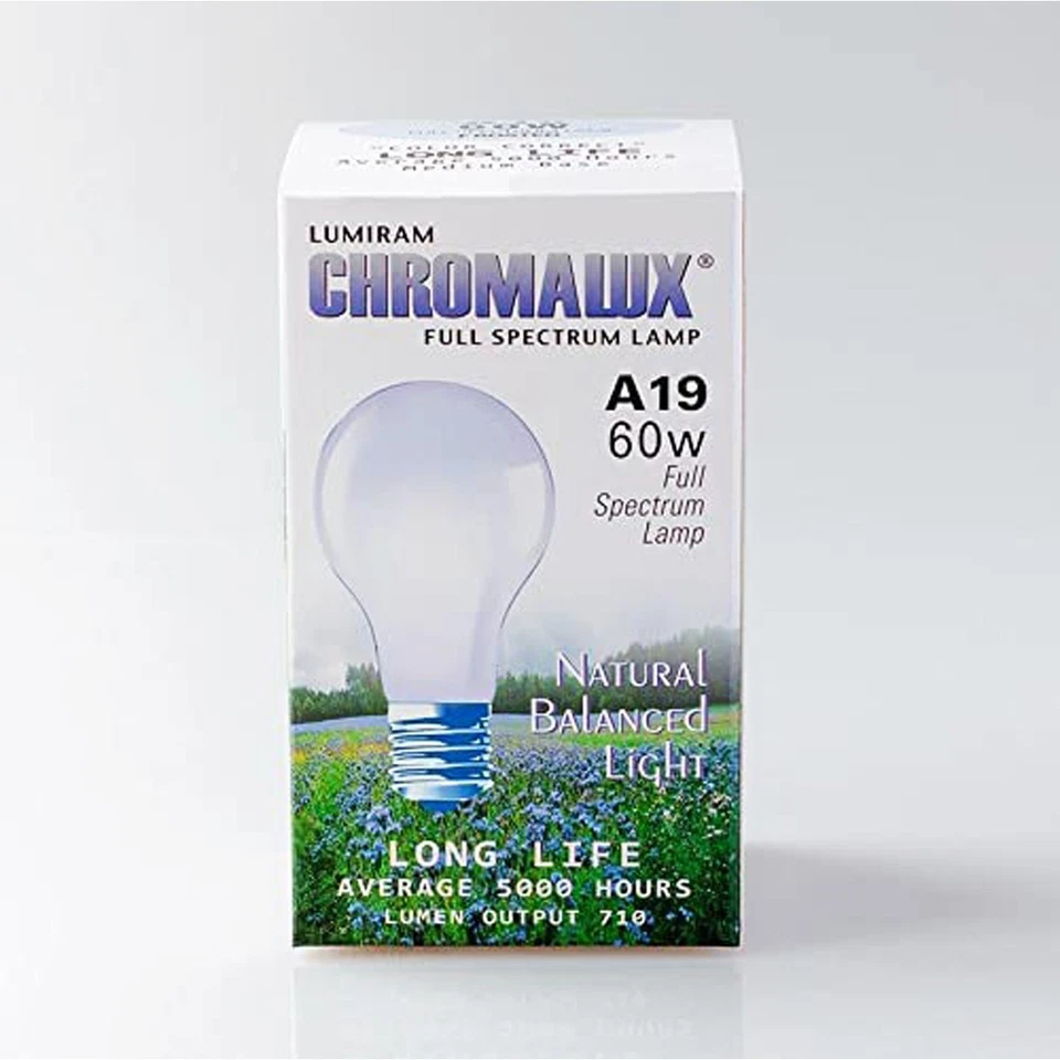 Chromalux Clear Light Bulb A19 60W 1 Unit