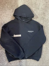 essentials hoodie Black