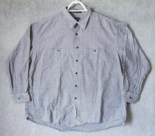VTG Burberrys Men  s Long Sleeve Check Button Up Shirt Size XL Cotton Made In USA