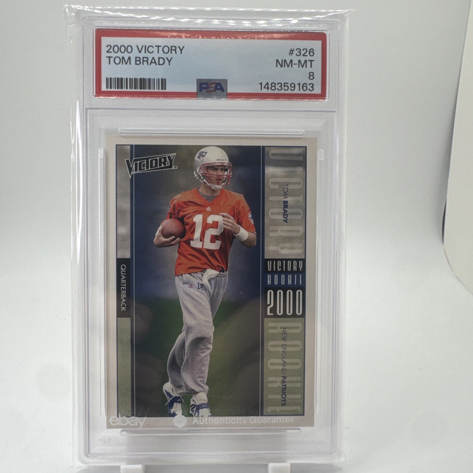 2000 Upper Deck Victory Tom Brady #326 PSA 8