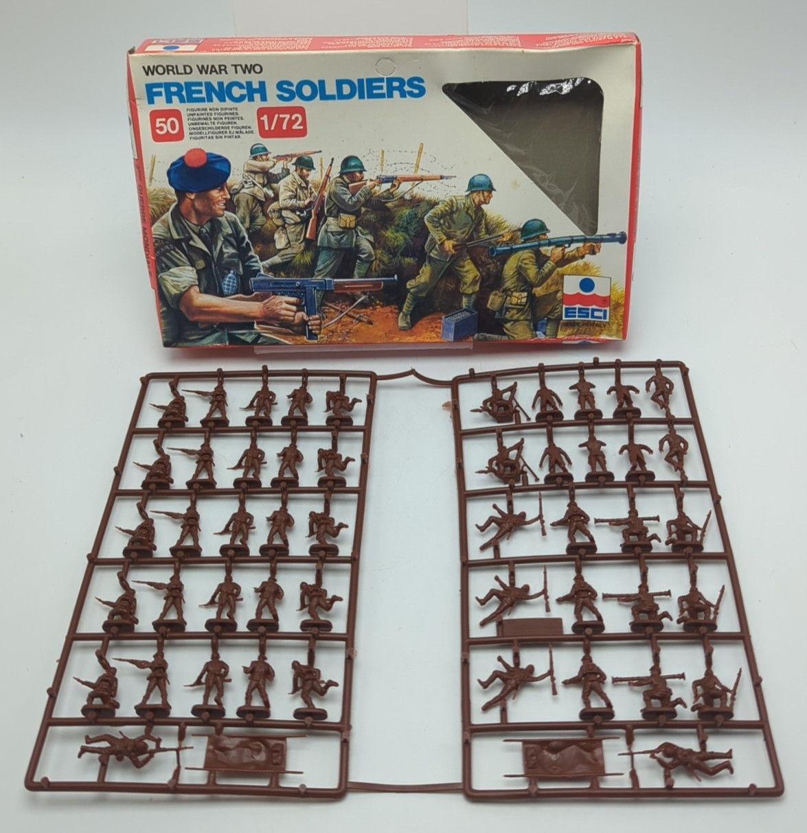 ESCI ERTL WWII Soldiers Figures Lot of 3 Japanese Italian French 1/72