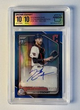 2024 Bowman Draft Prospect Autographs Jacob Cozart Blue Refractor /150 GEM 10/10