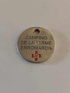 Jeton De Caddie " Camping De La Ferme Erromardie St Jean De Luz"