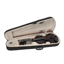 Black Acoustic Violin 4/4 Full Size Basswood w/Case Bow Rosin Beginner Set