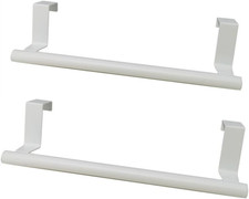 szhdxsy 2pcs Stainless Steel Over Door Towel Rack, Over Kitchen Cabinet Door Tow