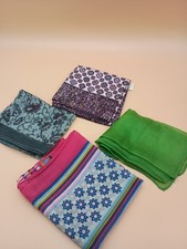 Vintage Scarf Lot of 4 Silk Polyester Rayon Acetate Glentex Colorful