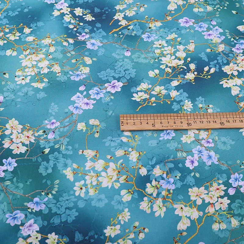 55''Wide By Yard Digital Print Rayon Material Soft Viscose Fabric For Dress Robe - Image 2 of 4