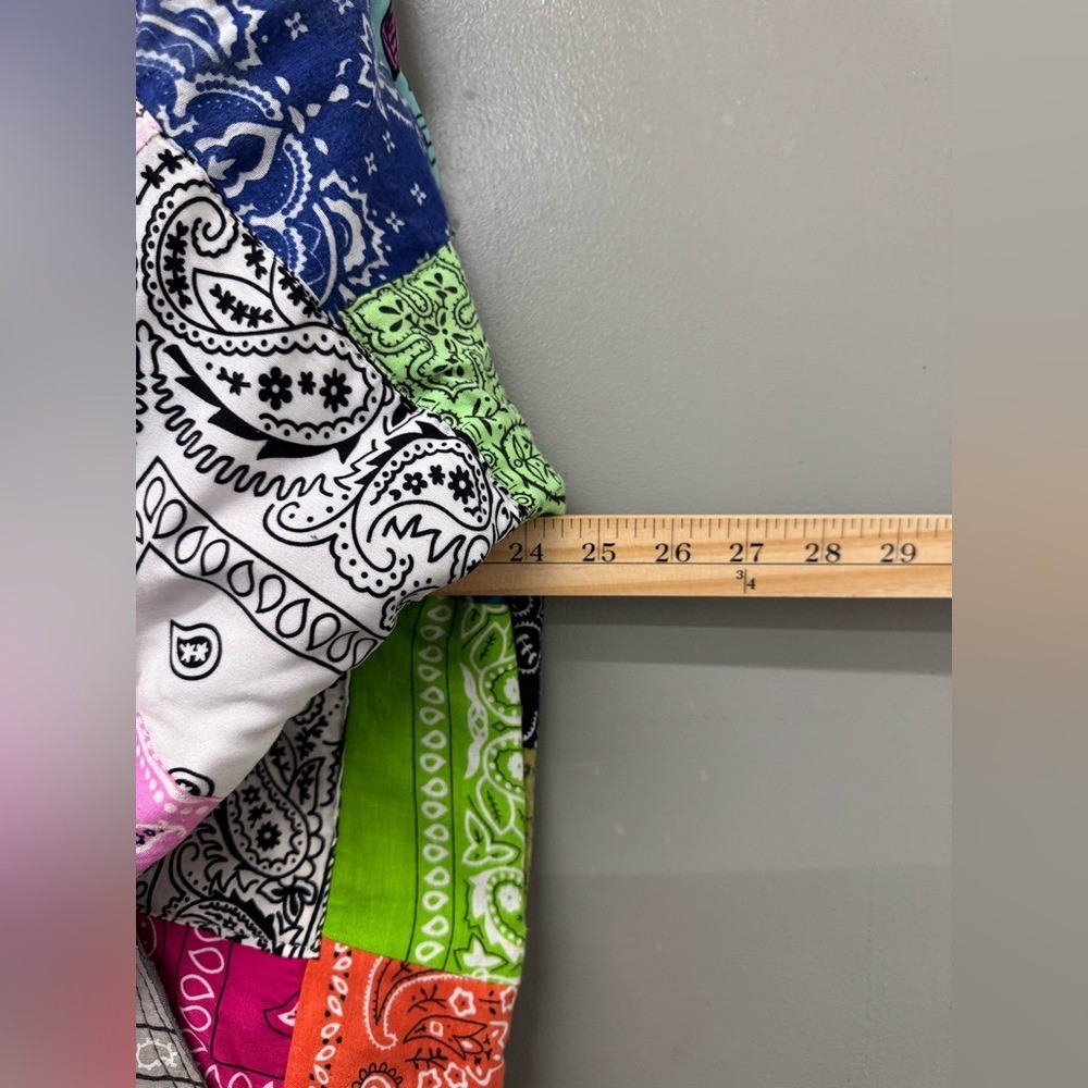 Carharrt Re-Worked Colorful Patchwork Bandana Jac… - image 11