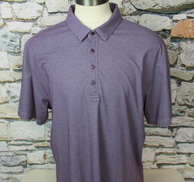 TRAVIS MATTHEW Men s Polo Golf Shirt Blue Pima Cotton Blend Short Sleeve 2XL