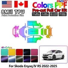 Color Precut PPF Paint Protection Film For Skoda Enyaq IV RS 2022-2026 8.5mil