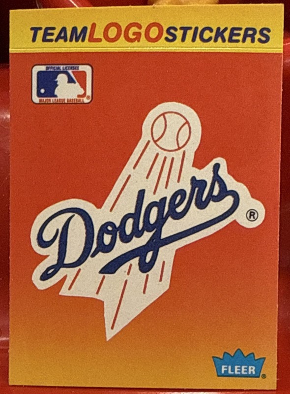 1991 Fleer MLB Team Logo Stickers Los Angeles Dodgers Baseball Sticker