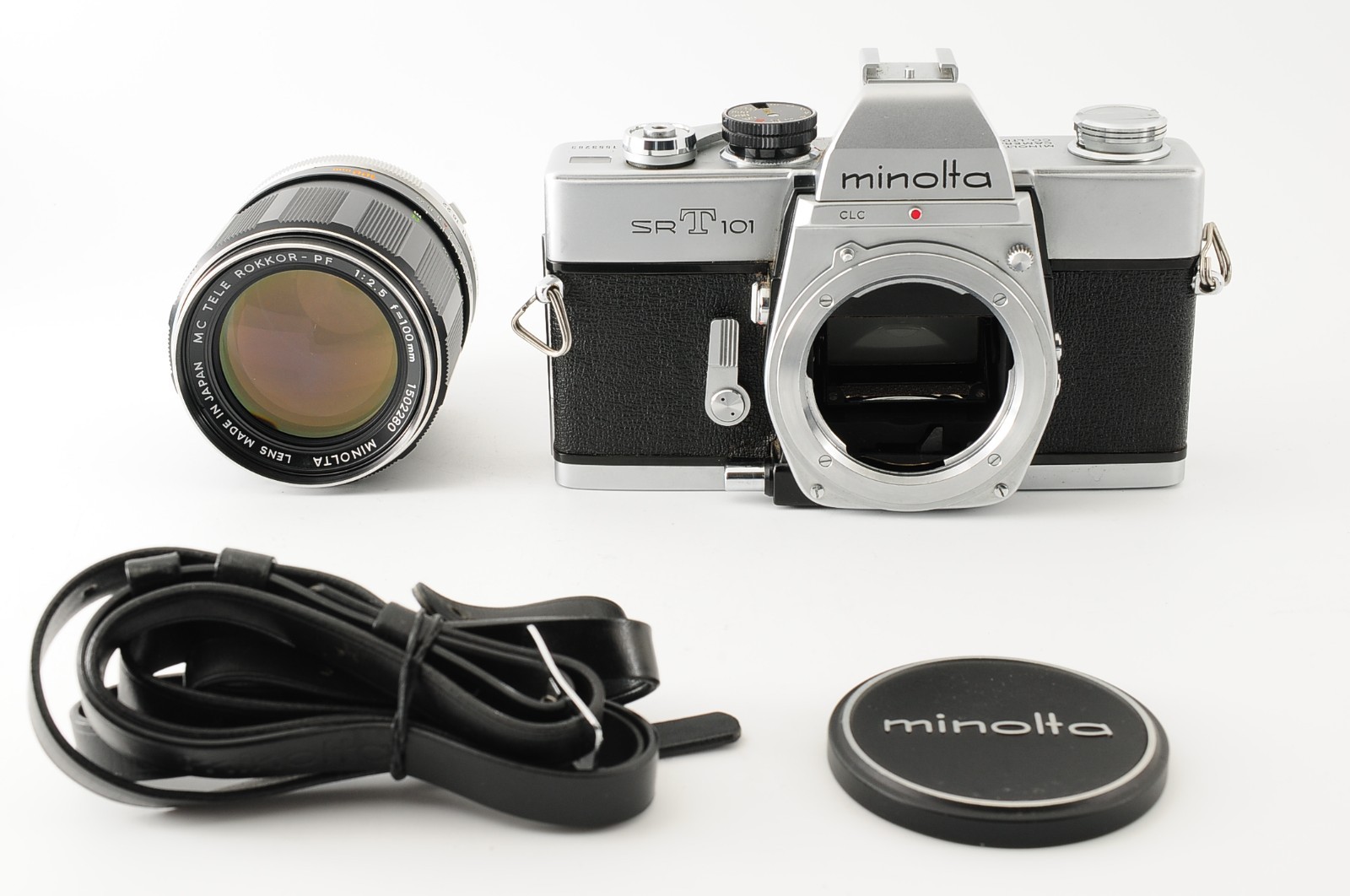 [Exc+5] Minolta 35mm Film SLR Camera SR-T 101 w/ MC Tele Rokkor-PF 100mm f/2.5