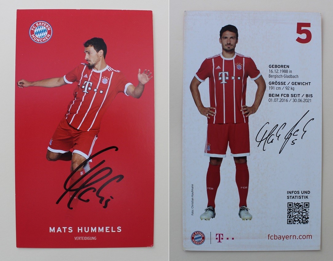 2017-18 Signed Bayern Munich Official Club Cards | eBay UK