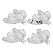 8PCS Metal Mesh Kitchen Sink Strainer, 3.54" Stainless Steel Slop Basket 