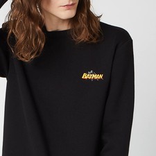 Image of Official DC Batman Adults Sweatshirt - Embroidered Black