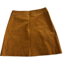 J. Crew Re-Imagined Women's sz 6 Corduroy Mini Skirt Butterscotch Back Zip Lined