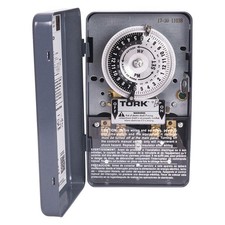 TORK 1103B Electromechanical Timer,24 hr,Gray,Metal 30YJ38