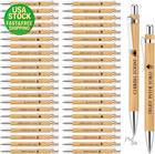50 Pack Bible Verse Pens Retractable Christian Inspirational Bamboo Ballpoint